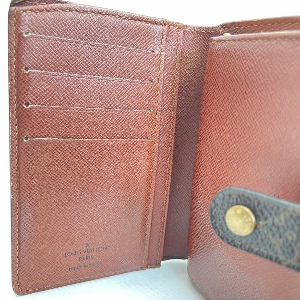 LOUIS VUITTON Monogram Porte Monnaie Viennois Bifold KissLock Wallet Authentic - Picture 3 of 14